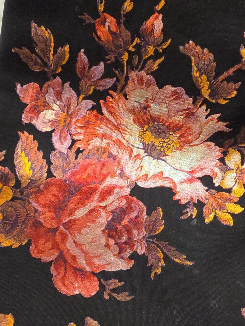 Privy Black Mini Dress with Pink & Orange Floral Foil Like Print Cutout - Picture 14 of 15